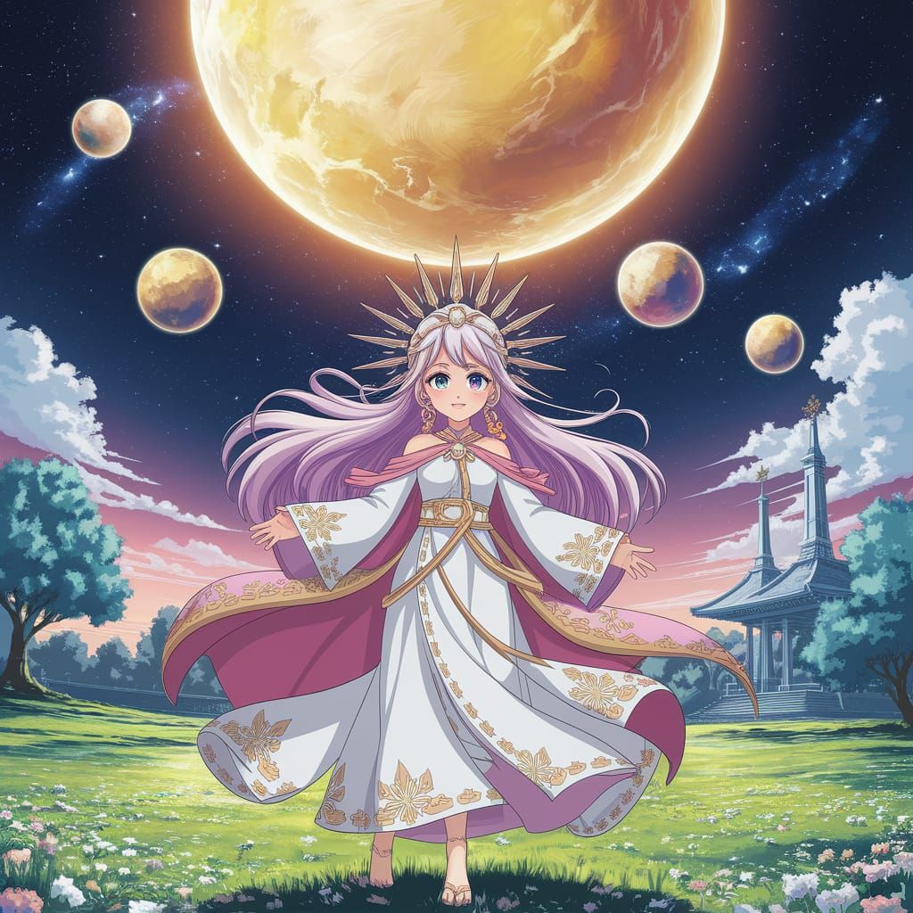 Grand Light Maiden in Anime Key Visual Style