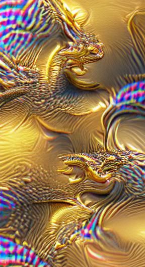 Majestic Dragon with Gold Coins in 8k