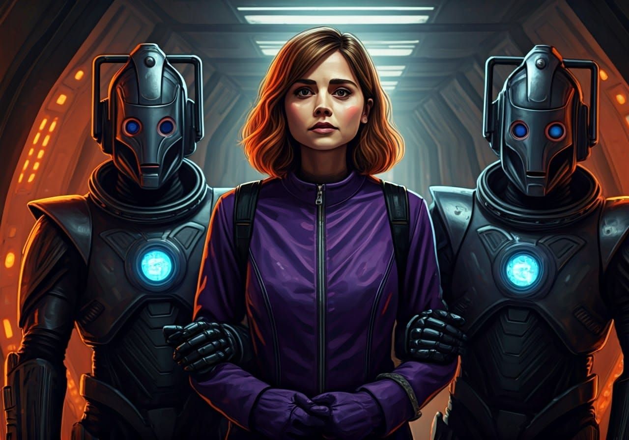 Gritty Cybermen Capture Clara Oswald in a Desolate Spaceship...