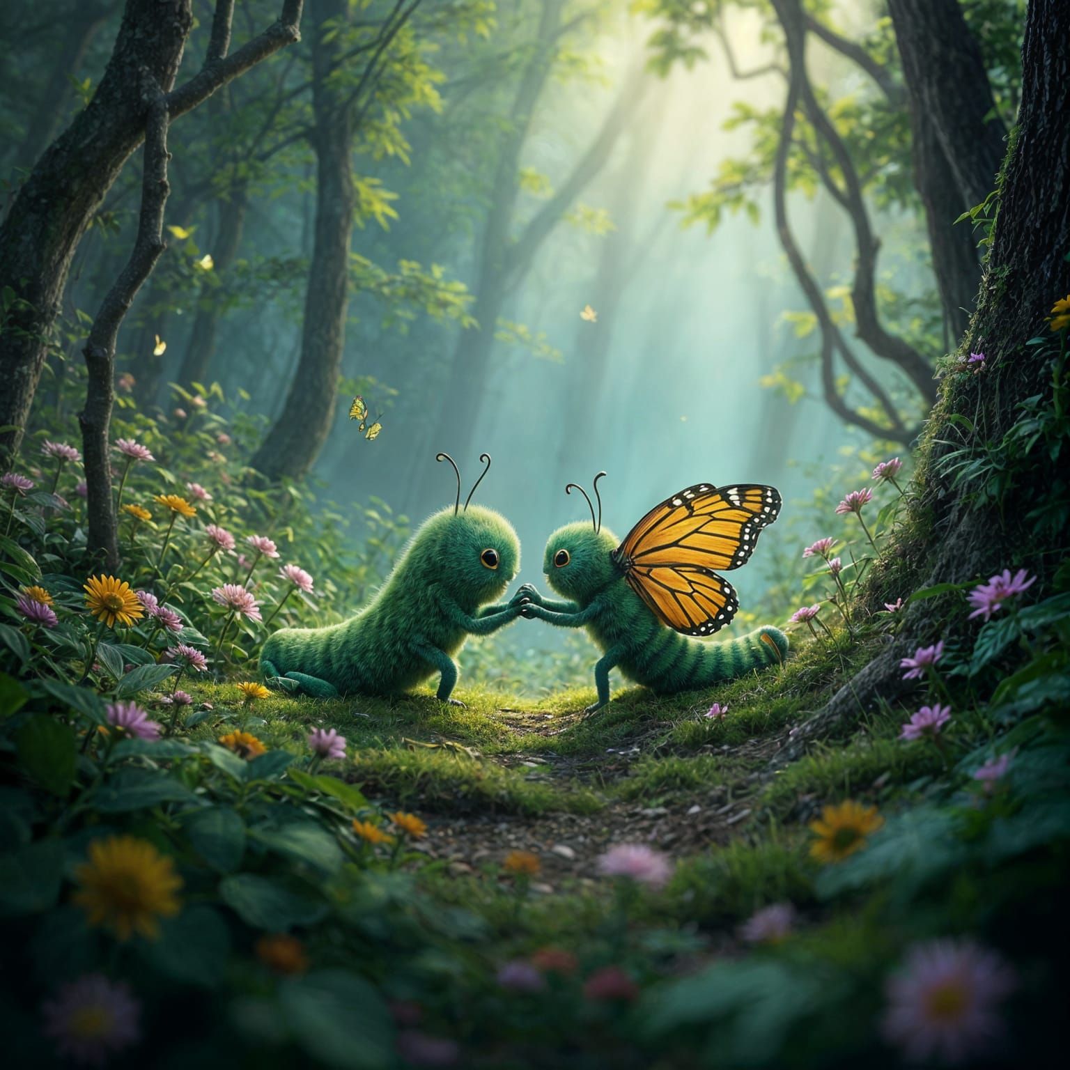 Whimsical Forest Friends in Meticulous Detail