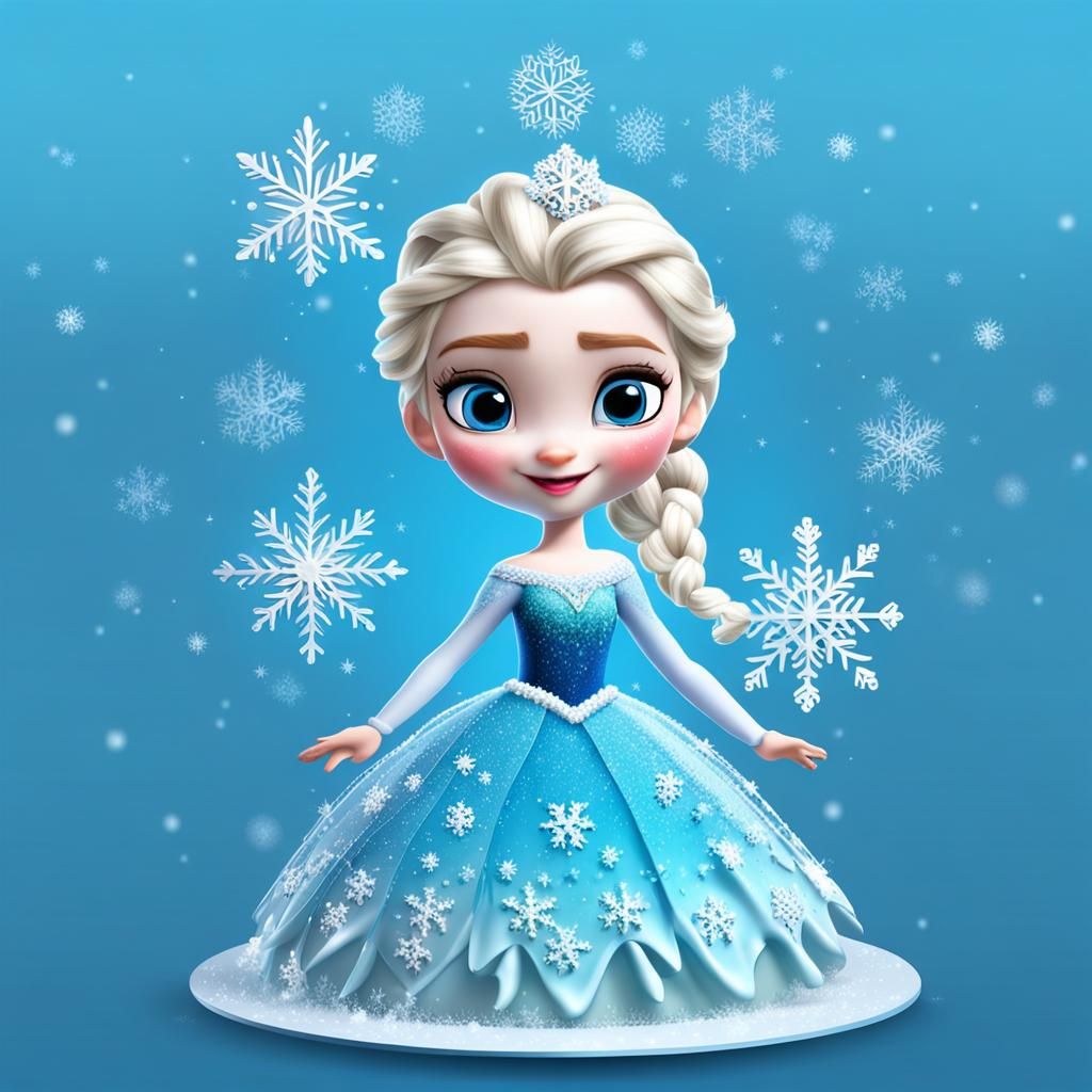 Elsa from Frozen Blows Out Birthday Cake