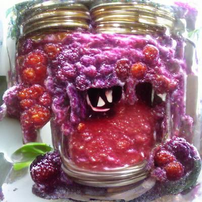 Amethyst Raspberry Jam Monster AI Render
