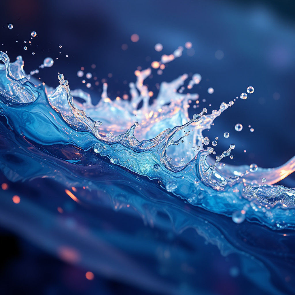 Colorful Water Splash: Detailed Fantasy Concept Art