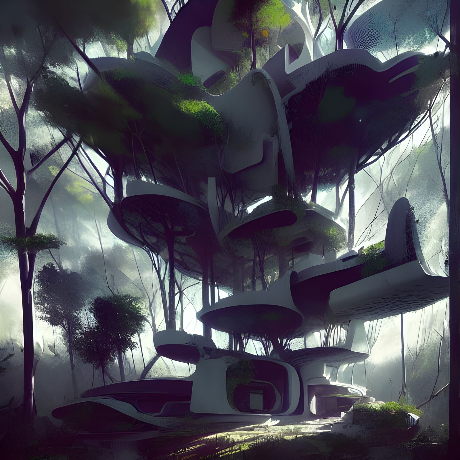 Futuristic Hilltop House with Weird Architecture