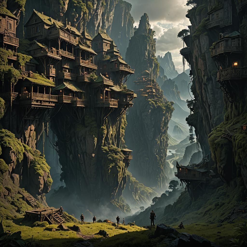 Epic Cinematic Landscape with Thunderous Atmosphere