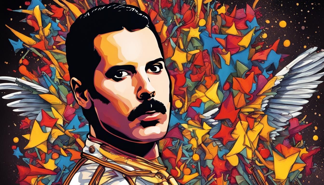 Freddie Mercury AI Portrait