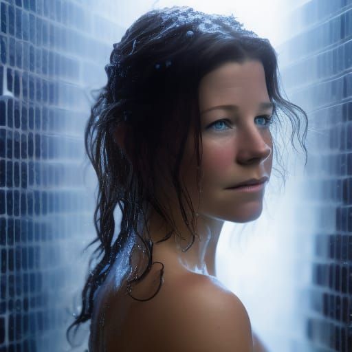 In the Shower - Evangeline Lilly