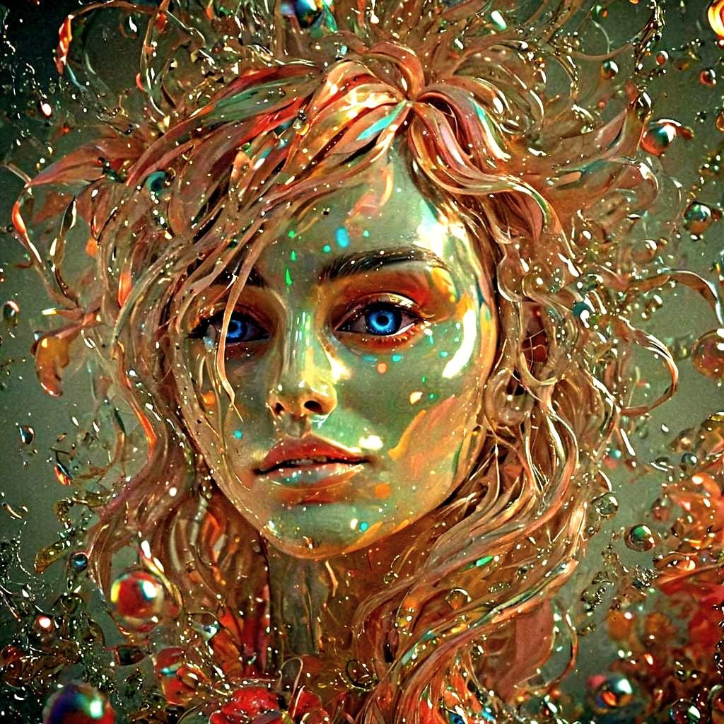 Surreal Glamour: A Vibrant CGI Masterpiece