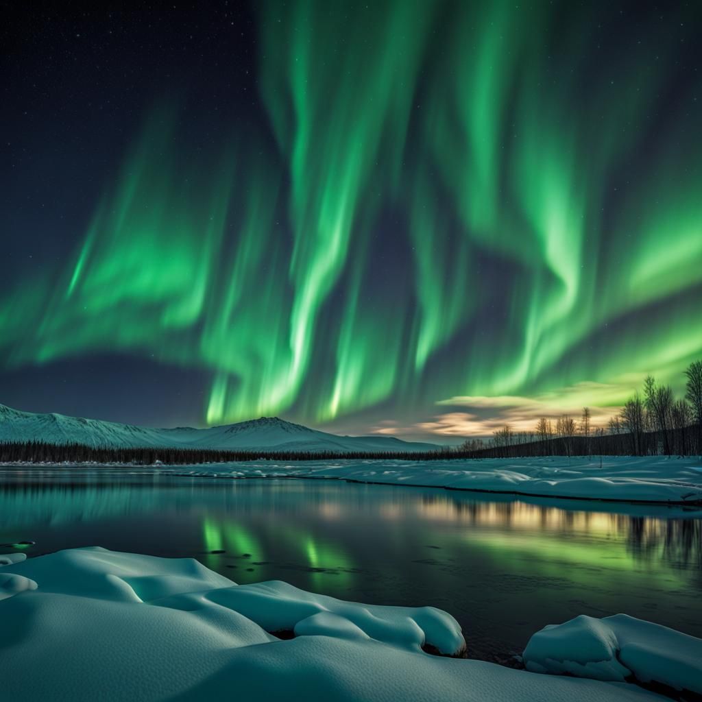 Spectacular Northern Lights Display in HDR
