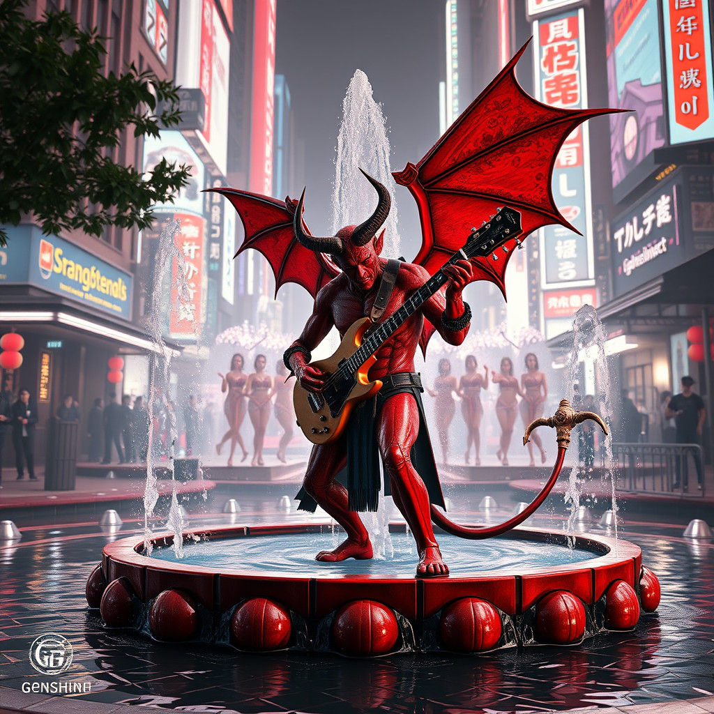 Devil Plays Heavy Metal in Tokyo: 3D Anime Art