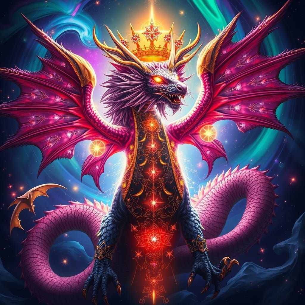 Hermaphroditic Dragon-Man Embodies Cosmic Balance