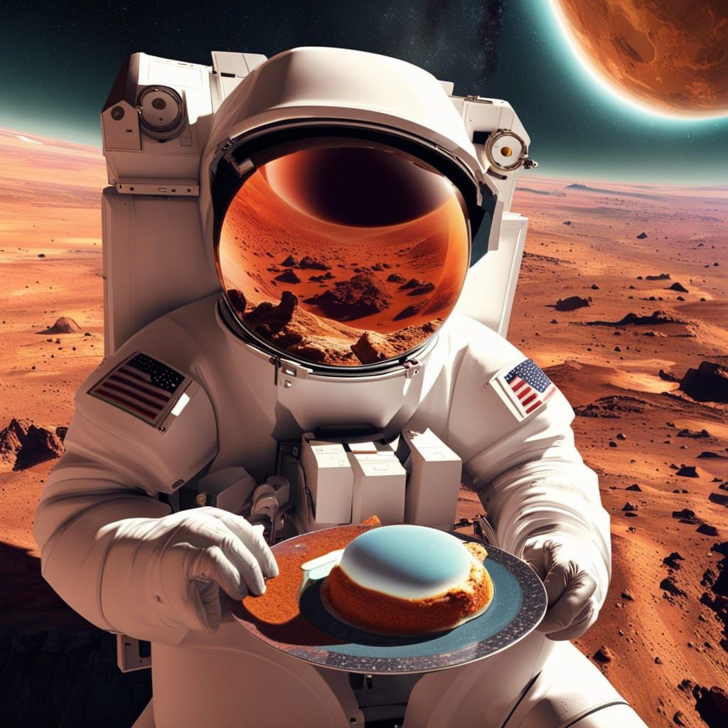 Breakfast on Mars Orbiting Satellite
