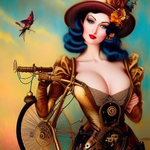 STEAMPUNK BICYCLIST