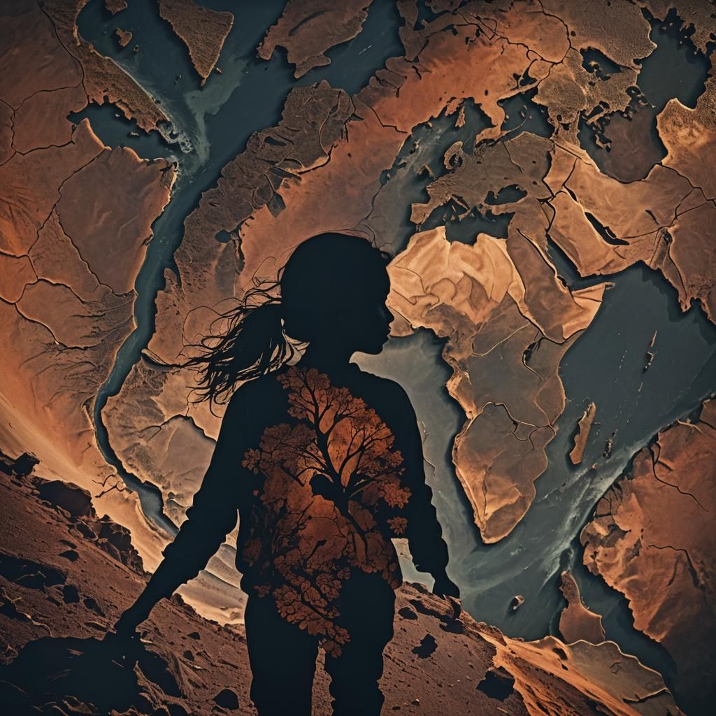 Vibrant Earth Silhouette in HDR