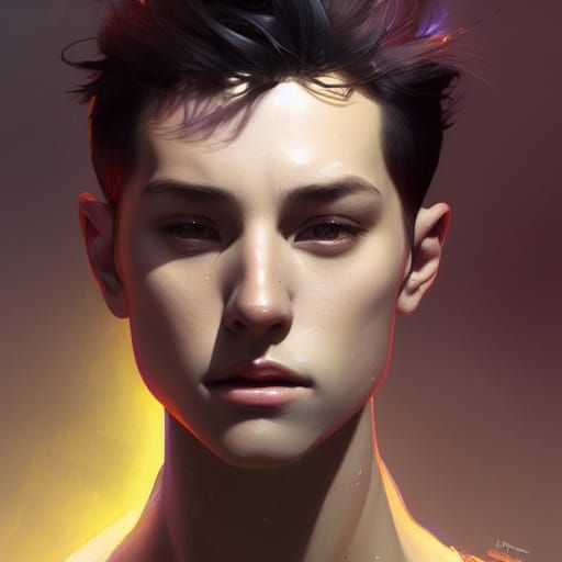 Detailed Portrait with Dynamic Lighting, Trending Artstation...