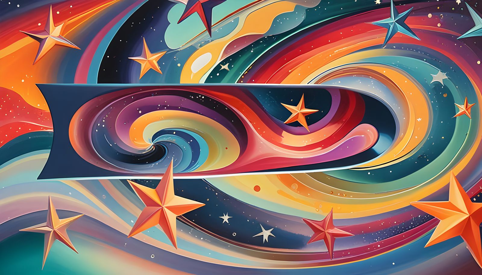 Cyberpunk Vortex Cylinder Blazes Through Space