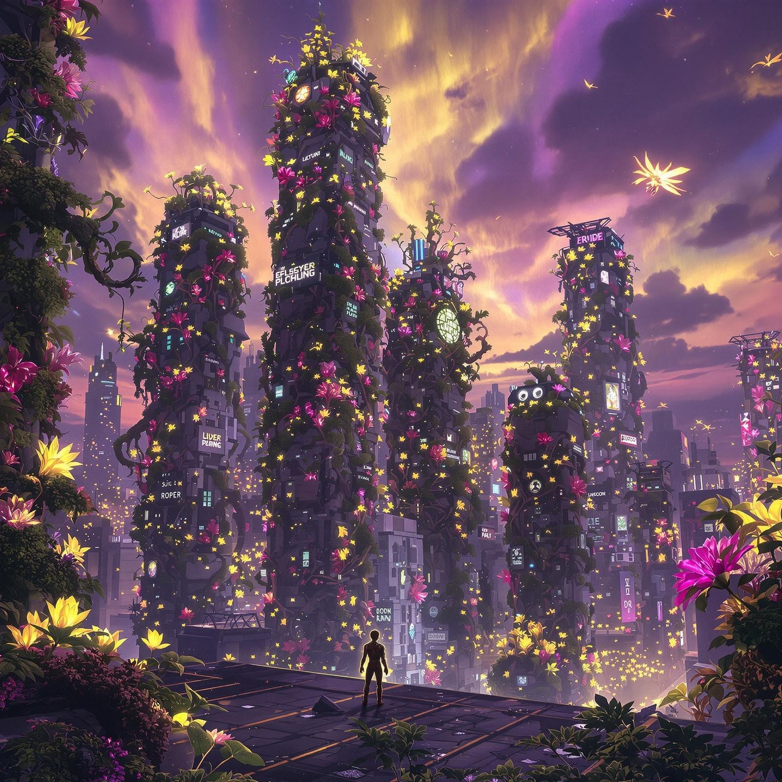Post-Apocalyptic City Reclaimed by Sentient Plant Life