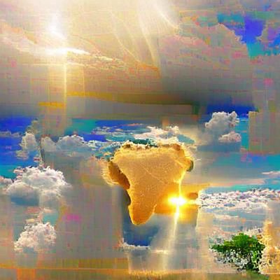 Divine African Landscape in Soft Heavenly Light