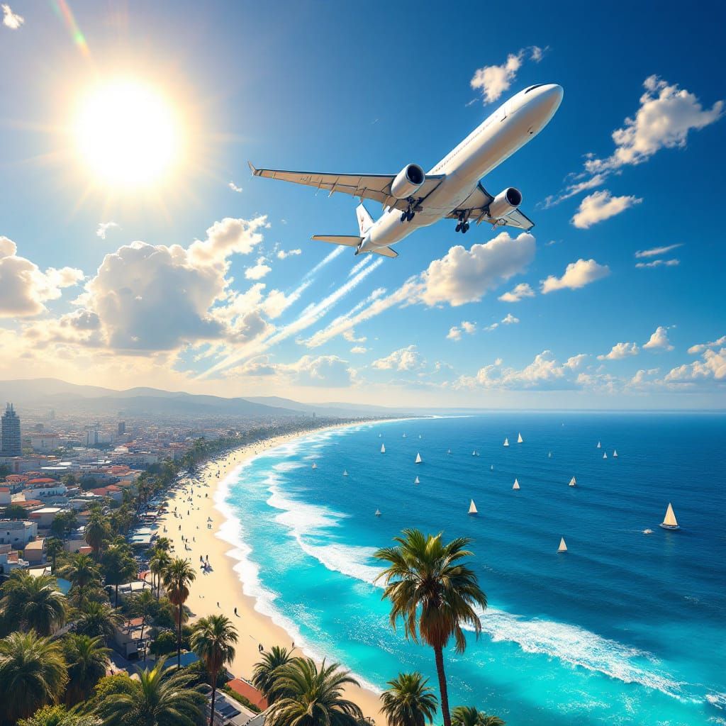 Airplane Banner Ad Over San Clemente Beach