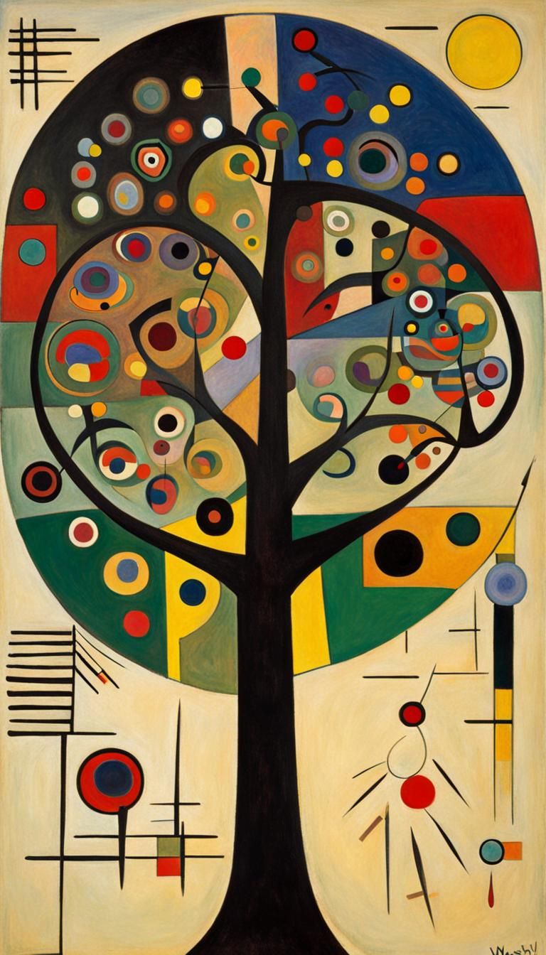 Abstract Tree in Kandinsky Style