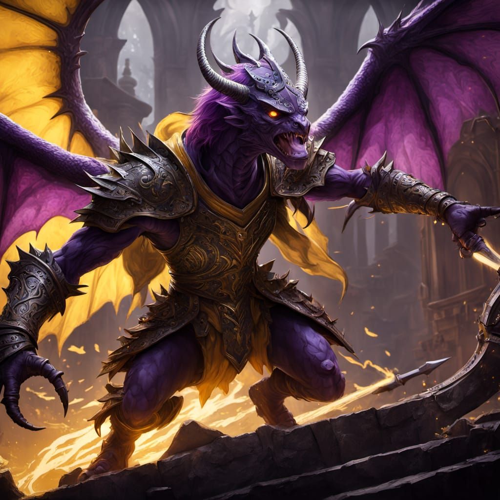 Jabberwocky Battles Knight in Dark Fantasy Style