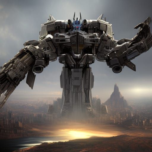 Epic Transformer in Detailed Digital Matte Painting