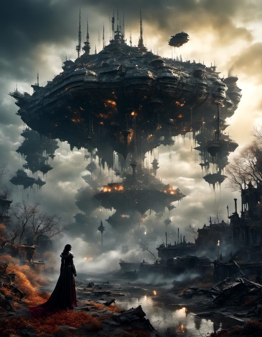 Cyborg Scavenger in Trashpunk Post-Apocalypse