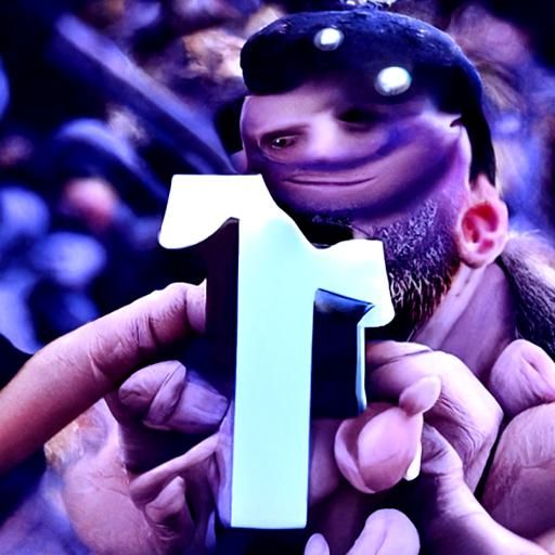 AI Generated Image of the Number One