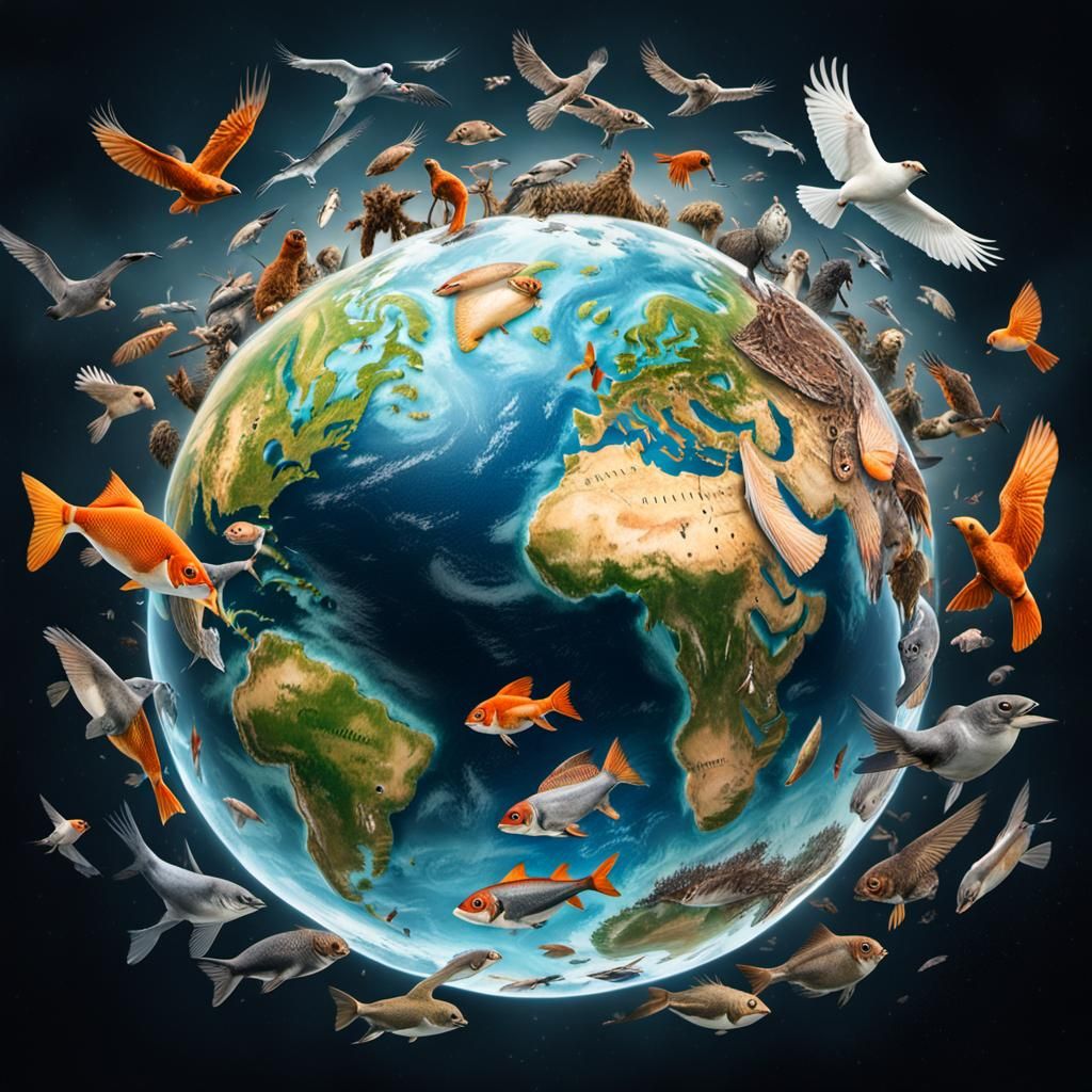 Harmonious Earth: A Close-Up of Life in Balance