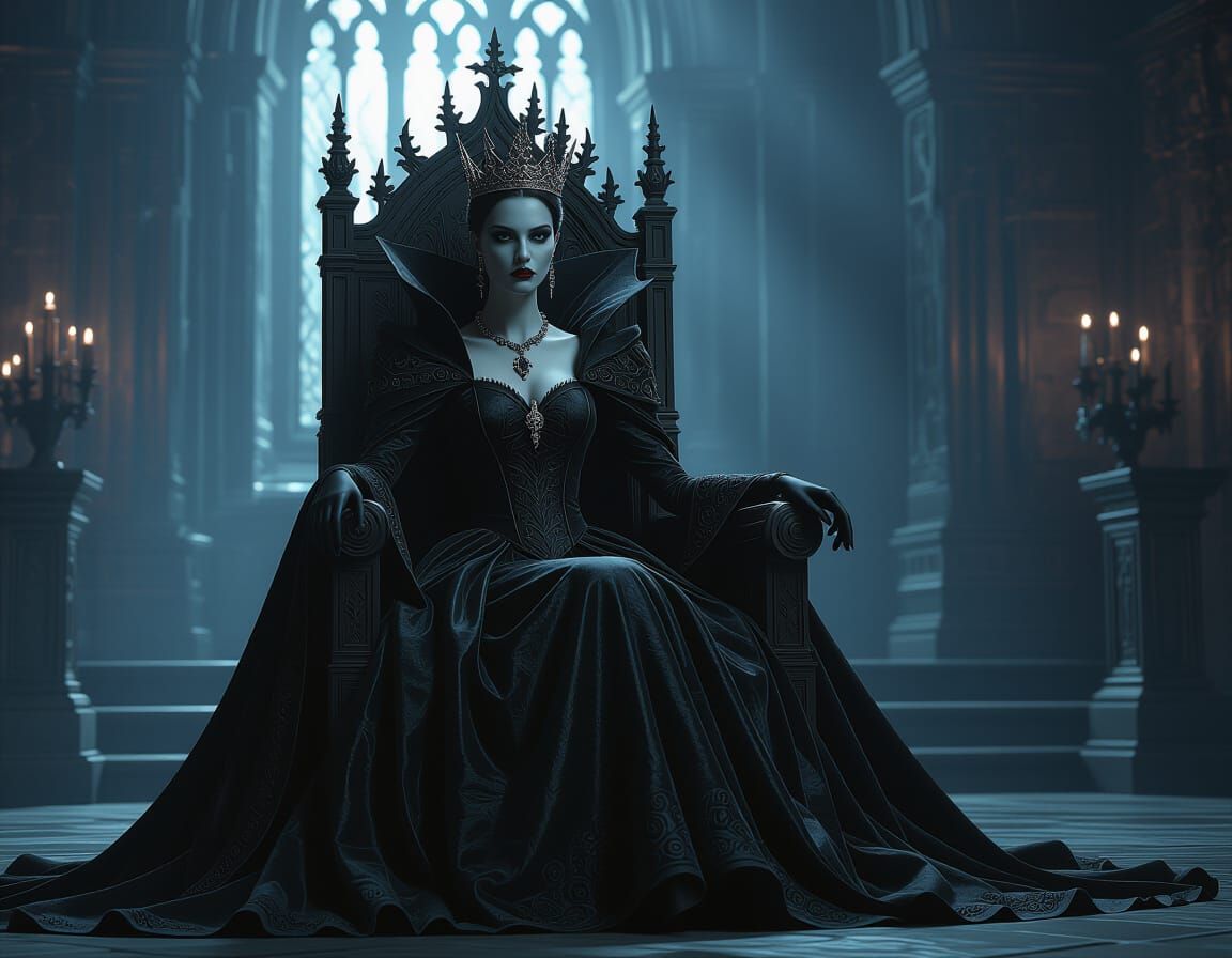 Evil Queen in Gothic Castle Art