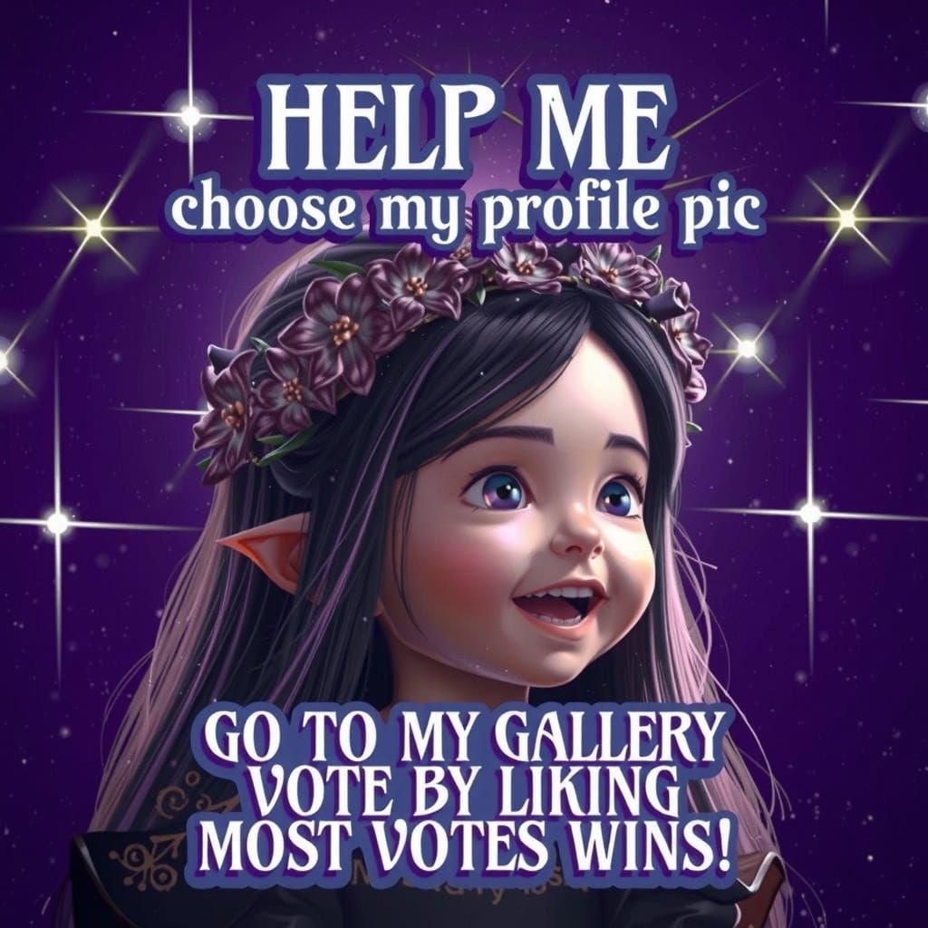 3d PIXAR style Delicate, petite, cherubic toddler, cartoon laughing, happy, purple elf with lavender skin, long, straigh...