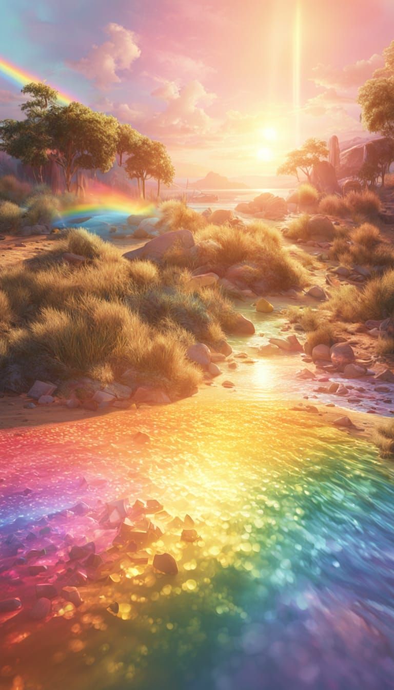 Prismatic Light Refraction in Digital Art