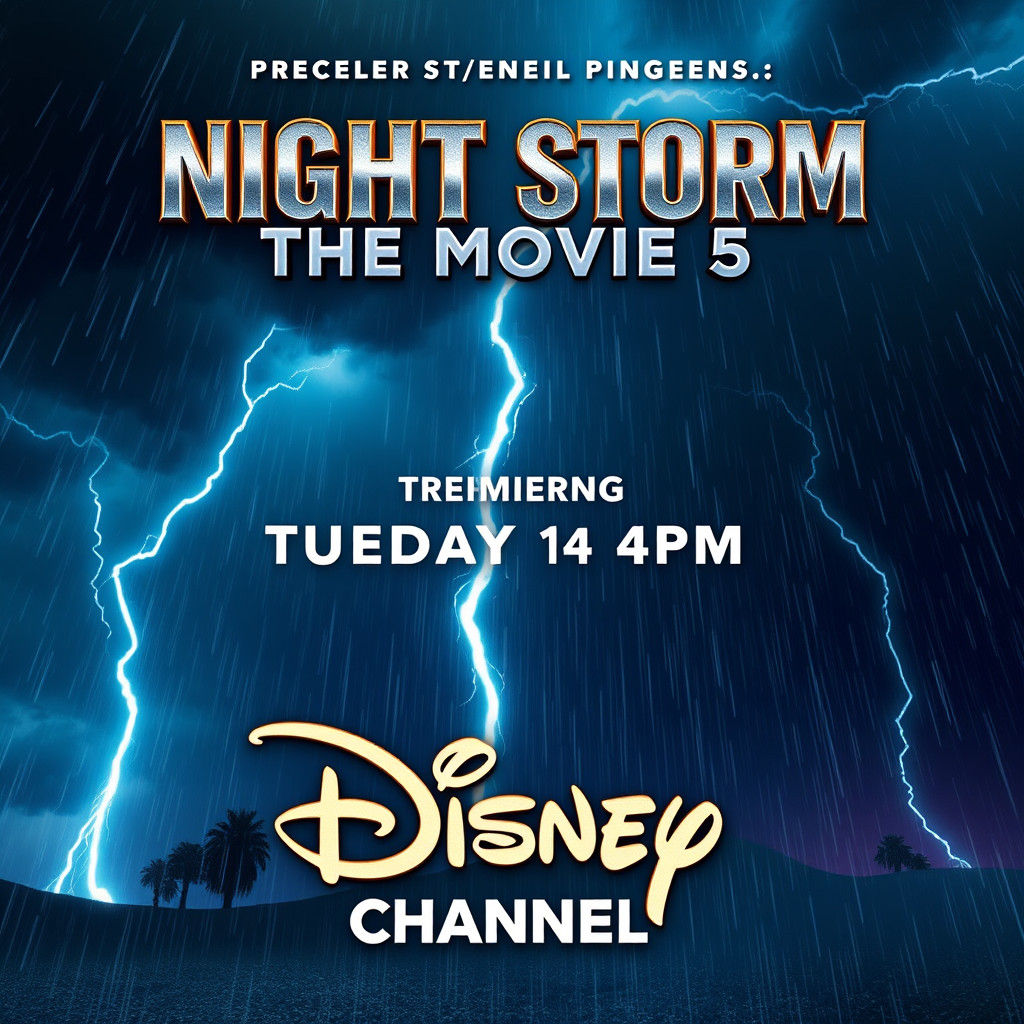 Dramatic "Night Storm" Movie Poster in 8k