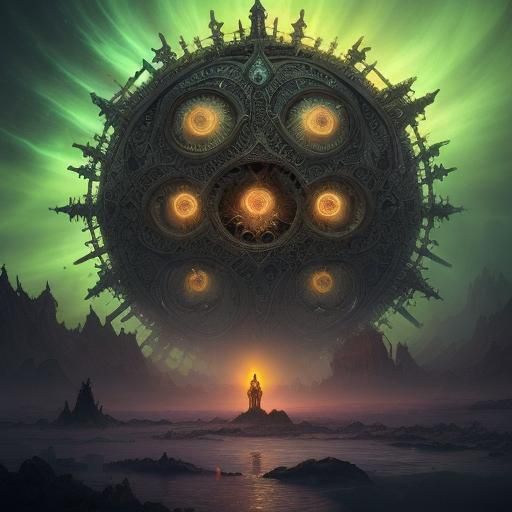 Biofluorescent Amoeba: Electric, Radiant Digital Painting