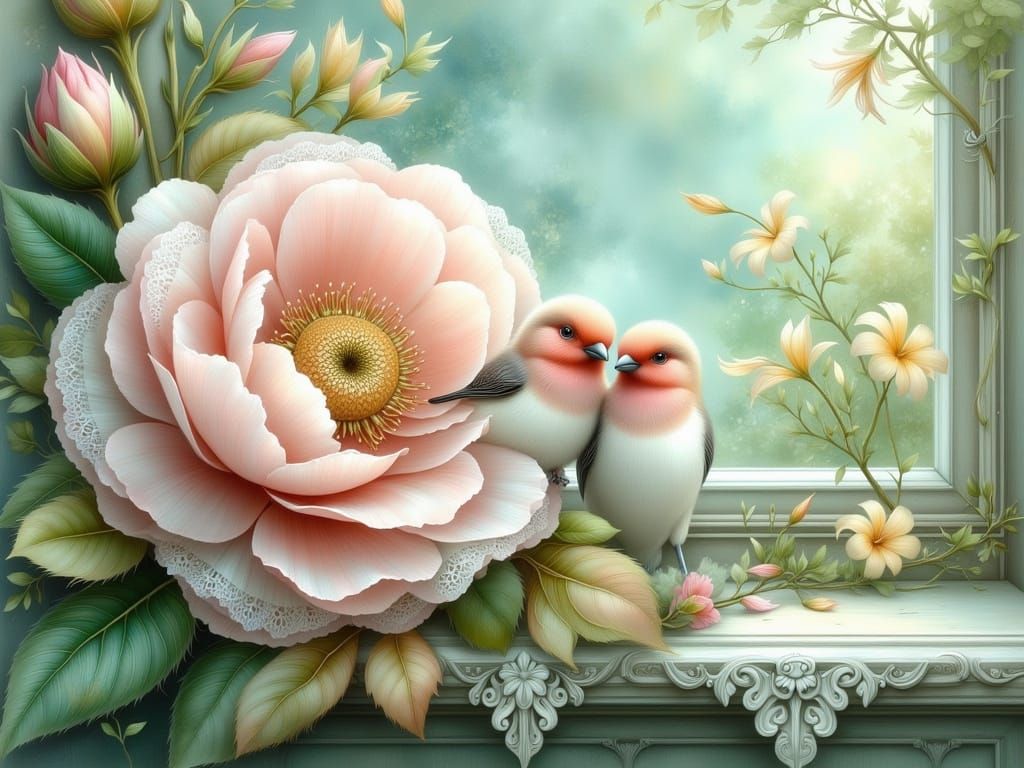 Enchanted Pastel Fantasy Bloom