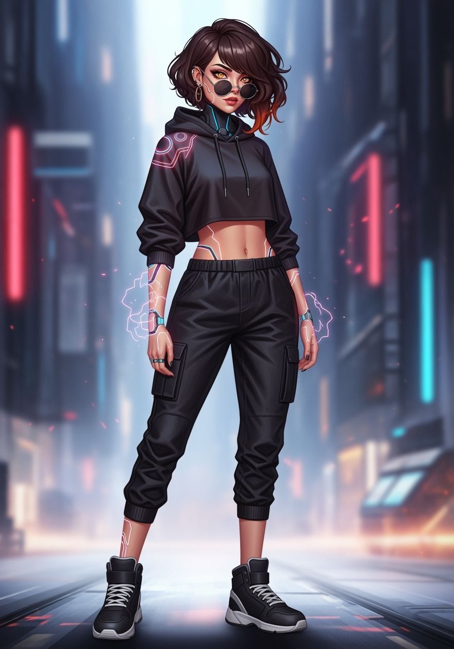 Anime Sci-Fi Character in Semi-Realism Style