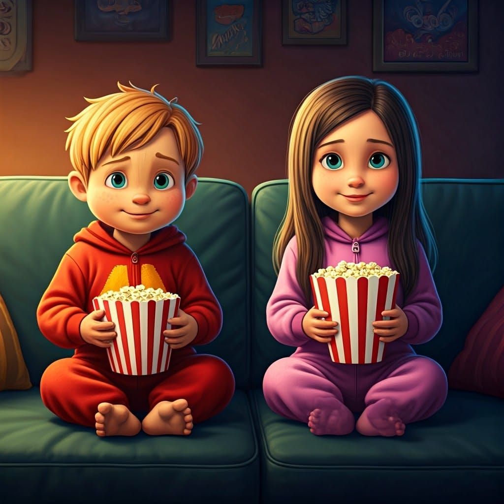 Alvin and Brittany's Cozy Movie Night