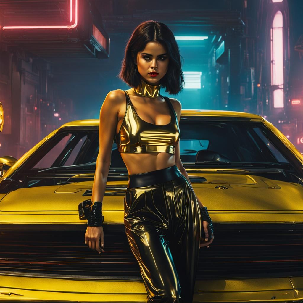 Selena Gomez in Cyberpunk 2099 Fashion