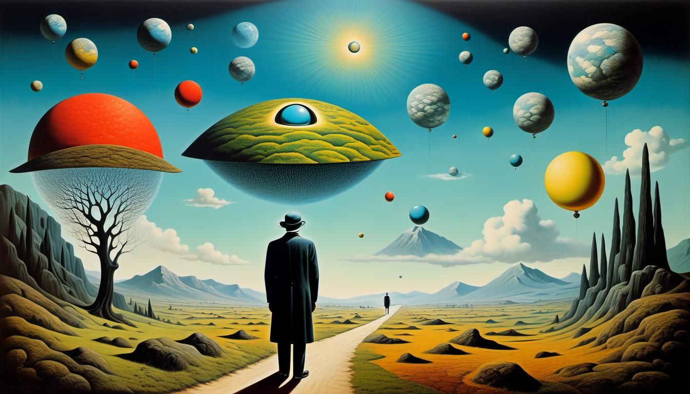 Psychedelic Magnetic Vision in Surrealist Style