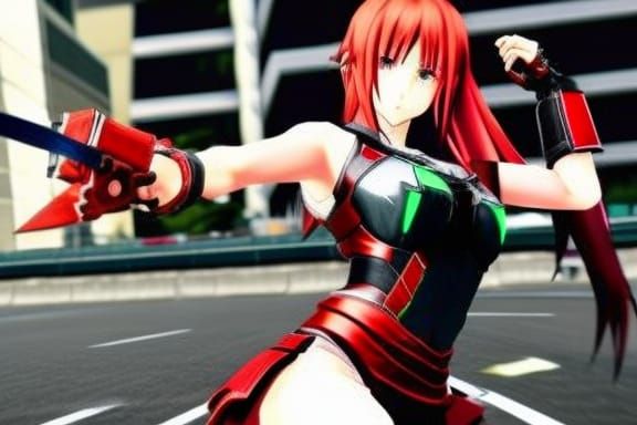 Epic Anime Battle: Giant Lady Attacks City