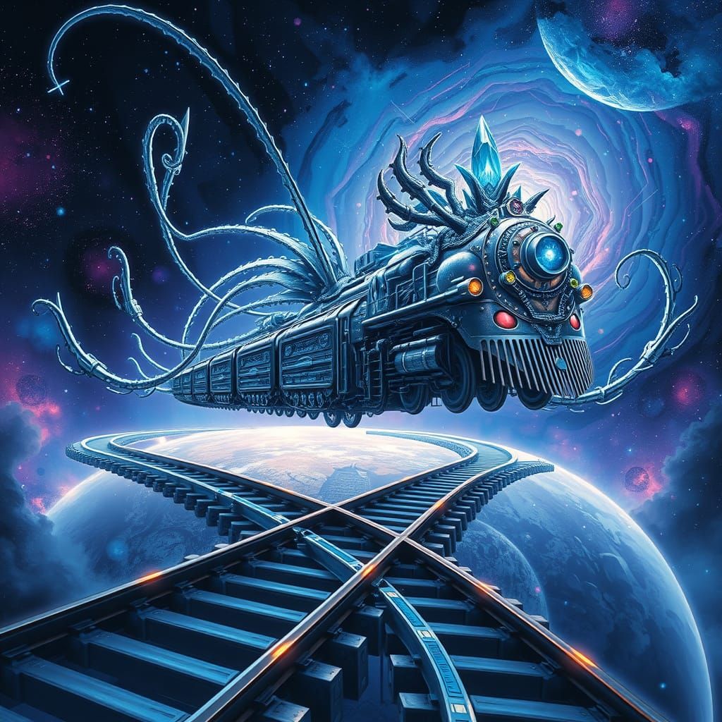 Bio Train in Celestial Railway, Inspired by Futuristic Visio...