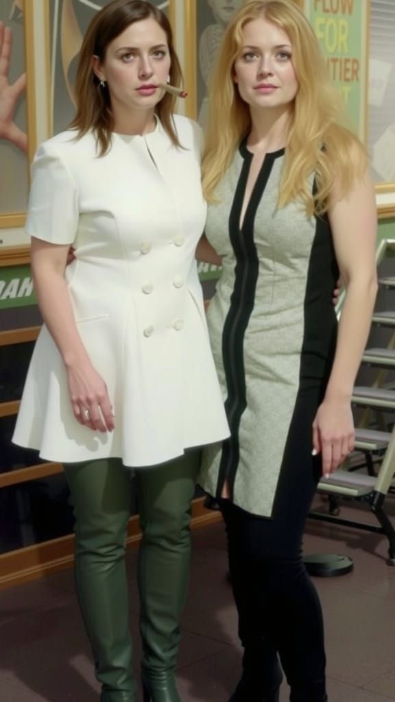 Astrid Allegrah Smoking Cigar in Noir Style