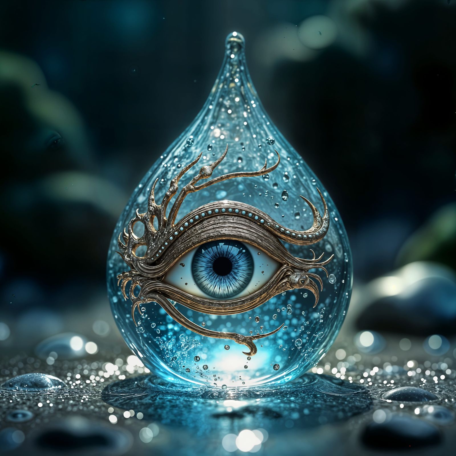 Eye of Horus Reflected: Hyperrealistic Close-Up