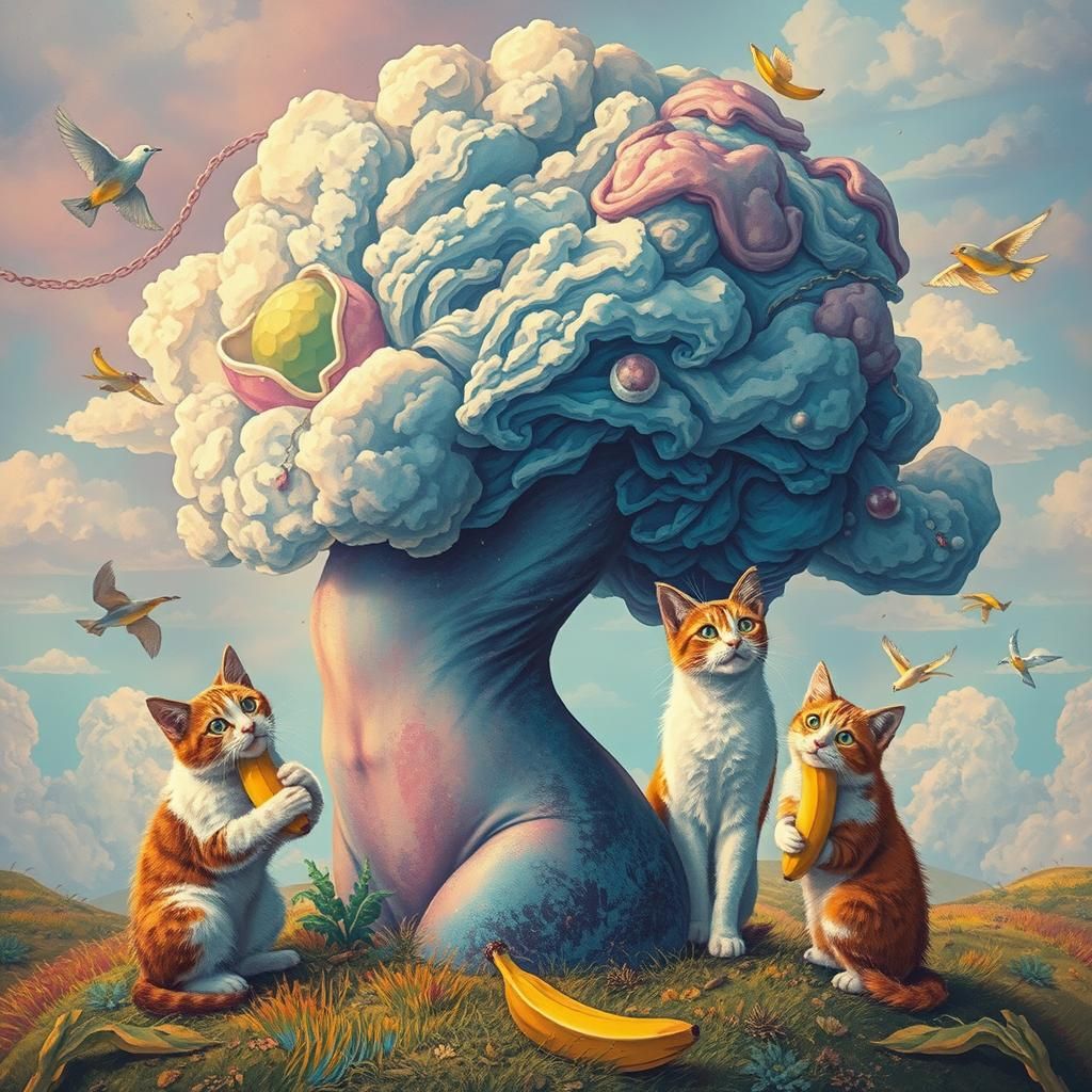 Surreal Transformation: Neon Landscapes and Paper Art