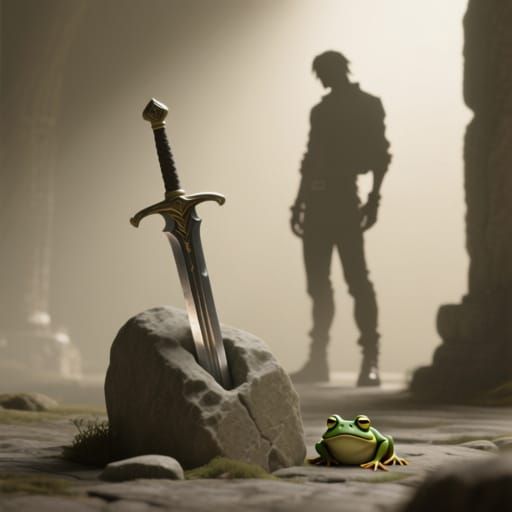 Melancholy Sword in Stone, Frogcore Aesthetic