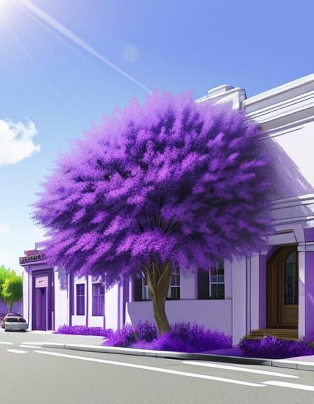 Purple and White Abstract Concept Art