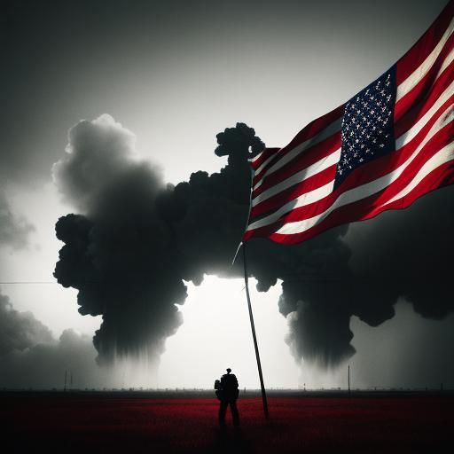 American Flag Symbolizing Debt and Propaganda