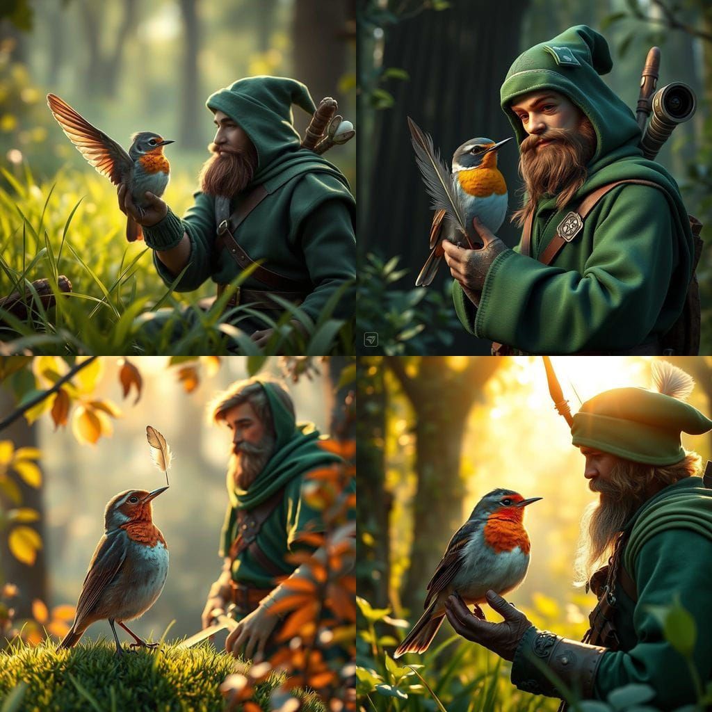 Robin Hood Receives Feather: Wyeth and Pyle Style