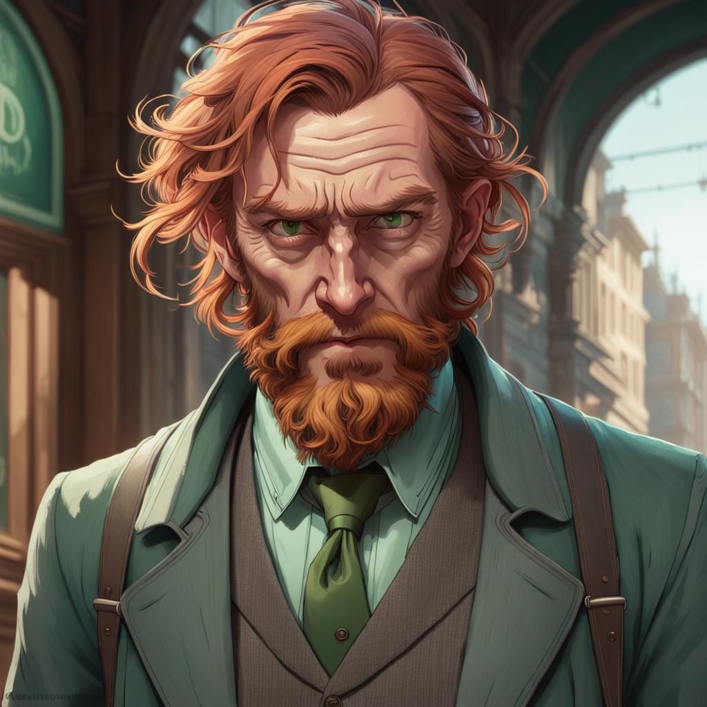 Kind Reverend Portrait in Hyperdetailed Style