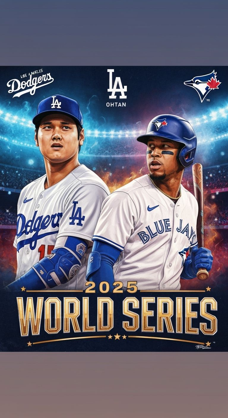 Shohei Ohtani & Vladdy Jr. 2025 World Series Poster